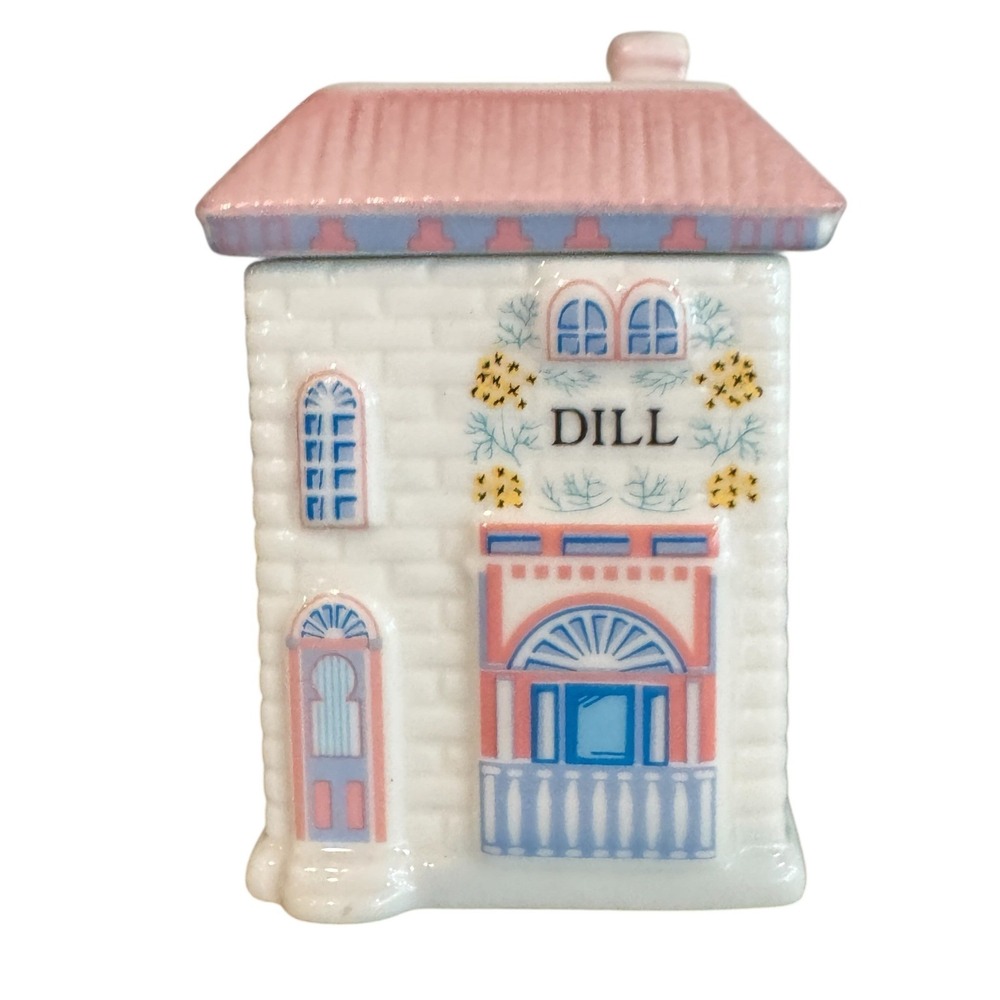 Lenox Spice Village 2nd Edition Dill Spice Jar Fine Porcelain House